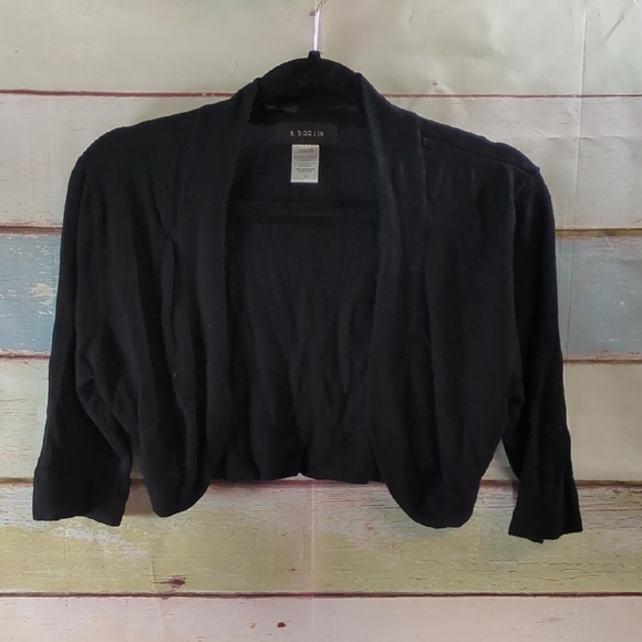 B Darlin Sweaters - B Darlin Black Women's Shrug